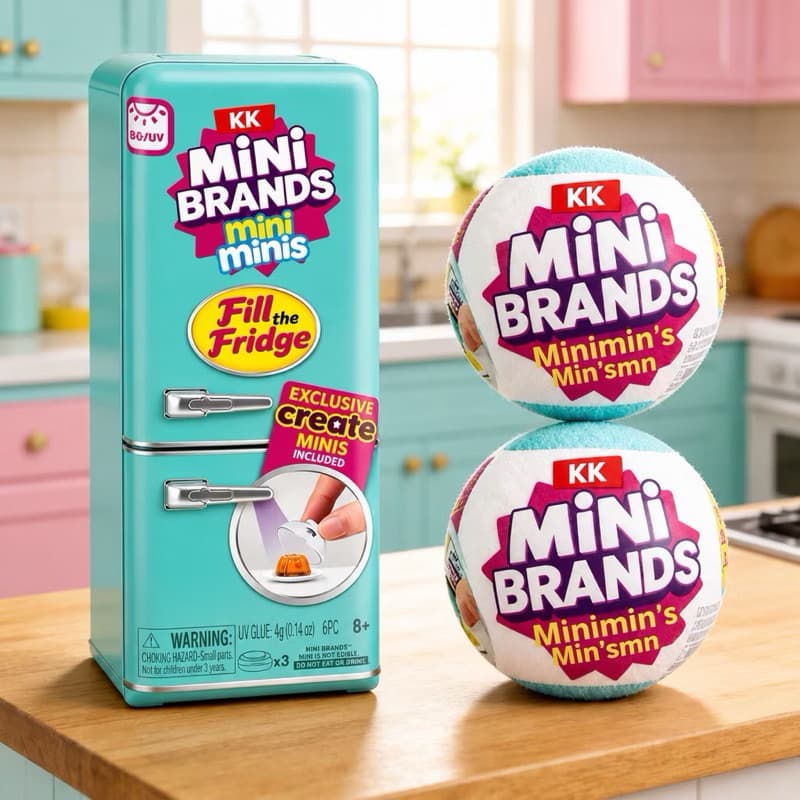 Mini Geladeira Surpresa com 2 Cápsulas Colecionáveis